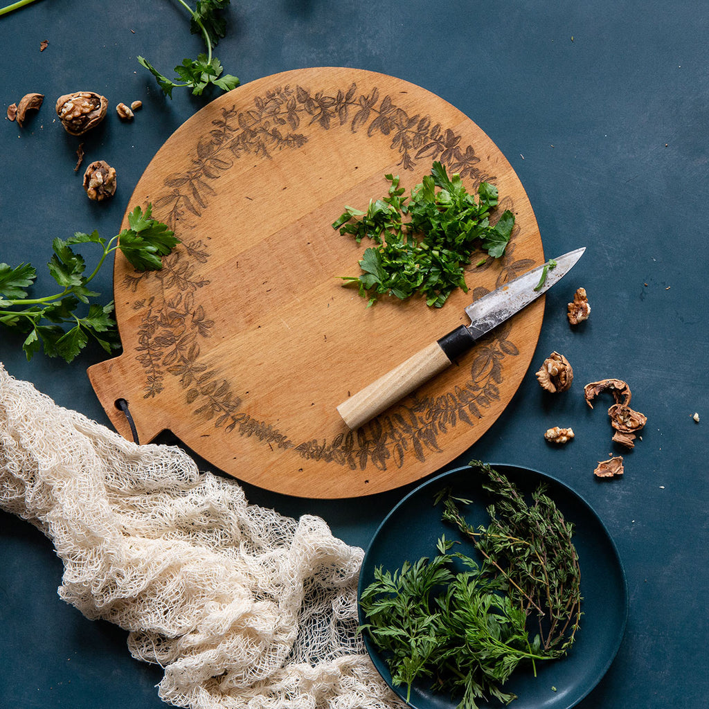 Artisan Maple Round Serving Board-Laura Zindel Thyme - touchGOODS