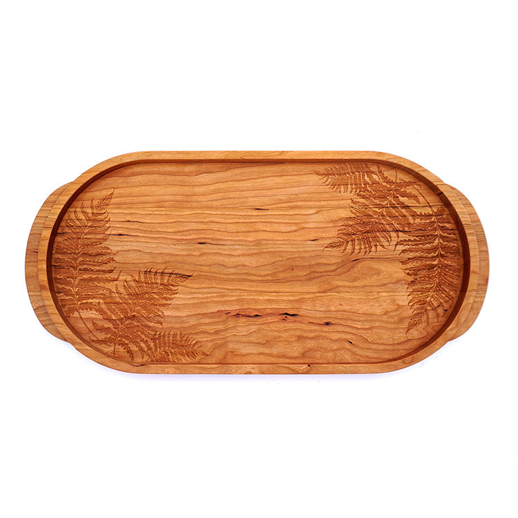 Cherry Oval Wooden Serving Tray-Laura Zindel - touchGOODS