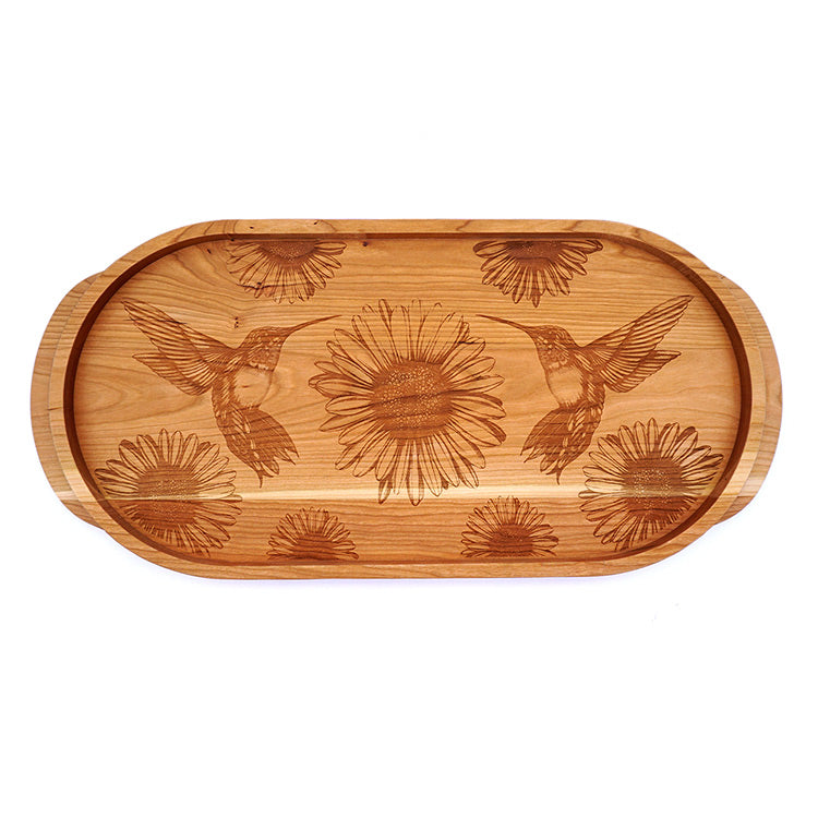 Cherry Oval Wooden Serving Tray-Laura Zindel - touchGOODS