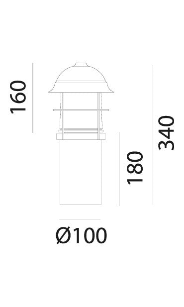 GARDEN Outdoor Post Light 245.42 H. cm34 | touchGOODS