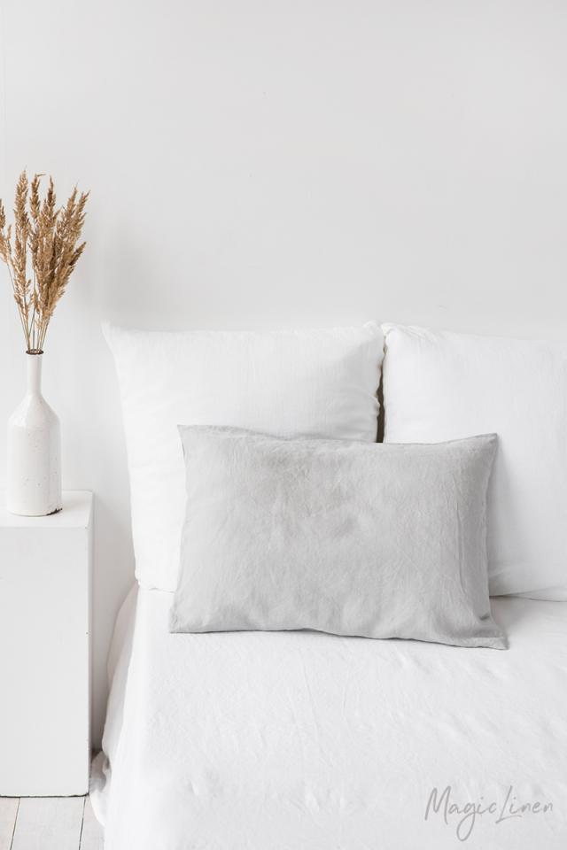 LIGHT GRAY LINEN PILLOWCASE - touchGOODS