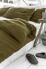 OLIVE GREEN LINEN PILLOWCASE - touchGOODS