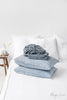 BLUE MELANGE LINEN SHEET SET (4 PCS) - touchGOODS