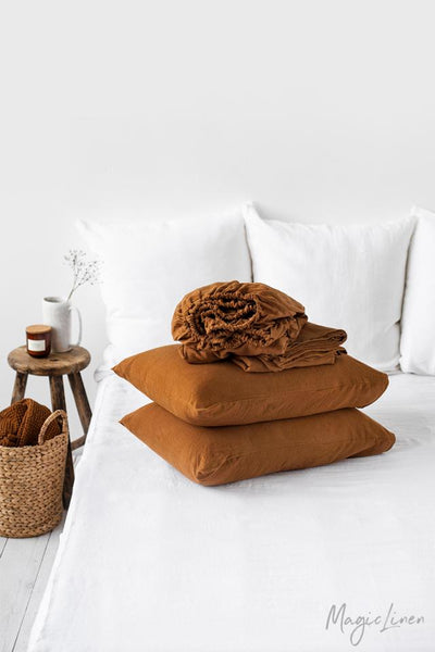 CINNAMON LINEN SHEET SET (4 PCS) - touchGOODS