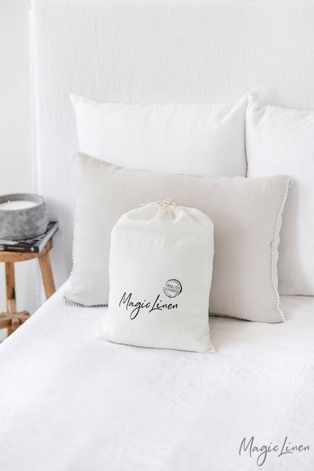 WHITE LINEN DUVET COVER SET (3 PCS) - touchGOODS