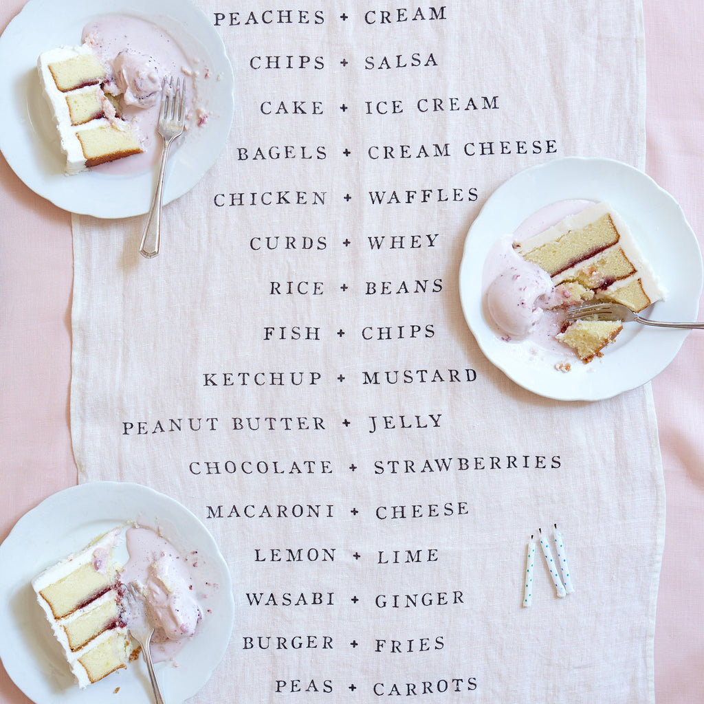 Pairings Table Runner, Oyster White - touchGOODS