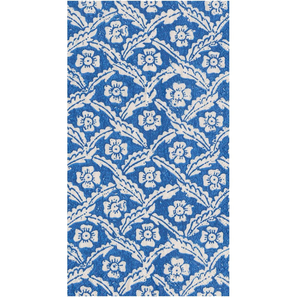 Domino Paper Floral Guest Towel Napkins in Blue - 15 Per Package - touchGOODS