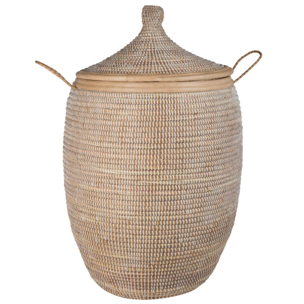 Large Reeds Basket with Lid and Handles | touchGOODS