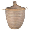 Small Reeds Basket with Lid and Handles - touchGOODS