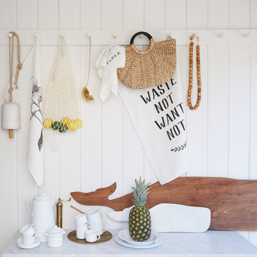 Waste Not, Want Not Pure Linen Tea Towel - touchGOODS