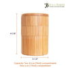 Triple Bamboo Salt Box with Magnetic Swivel Lids - touchGOODS