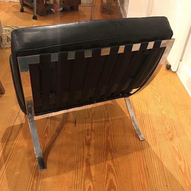 Vintage Barcelona Style Leather Chair, After Mies Van Der Rohe | touchGOODS