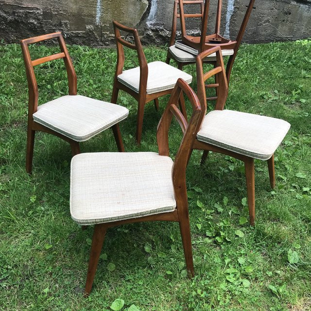 Vintage Danish Modern Teak Dining Chairs - Set of 6 | touchGOODS