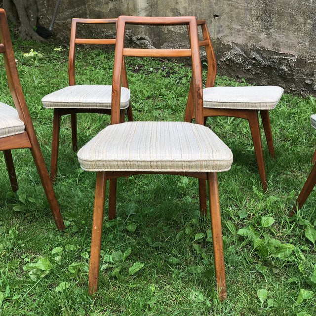 Vintage Danish Modern Teak Dining Chairs - Set of 6 | touchGOODS