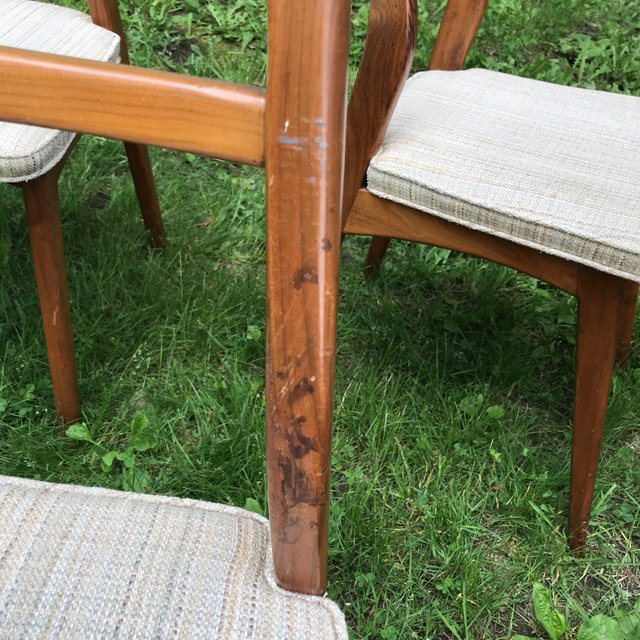 Vintage Danish Modern Teak Dining Chairs - Set of 6 | touchGOODS