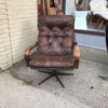 Vintage Patchwork Leather Swivel Recliner | touchGOODS