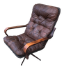 Vintage Patchwork Leather Swivel Recliner | touchGOODS