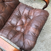 Vintage Patchwork Leather Swivel Recliner | touchGOODS